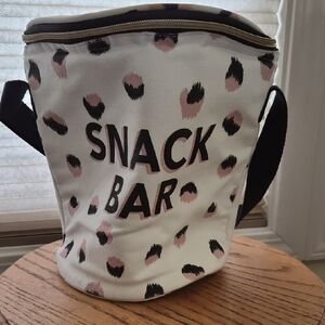 Pottery Barn Teen White and Pink Snack Bar Tote Cooler